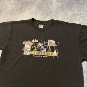 Vintage Florida Sunshine State Graphic‎ T Shirt Mens XL Black